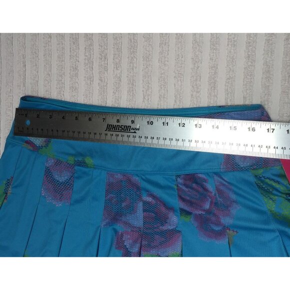 Eleven by Venus Williams Blue Floral Pleated Flutter Skirt Skort Large New $65 - Picture 6 of 8